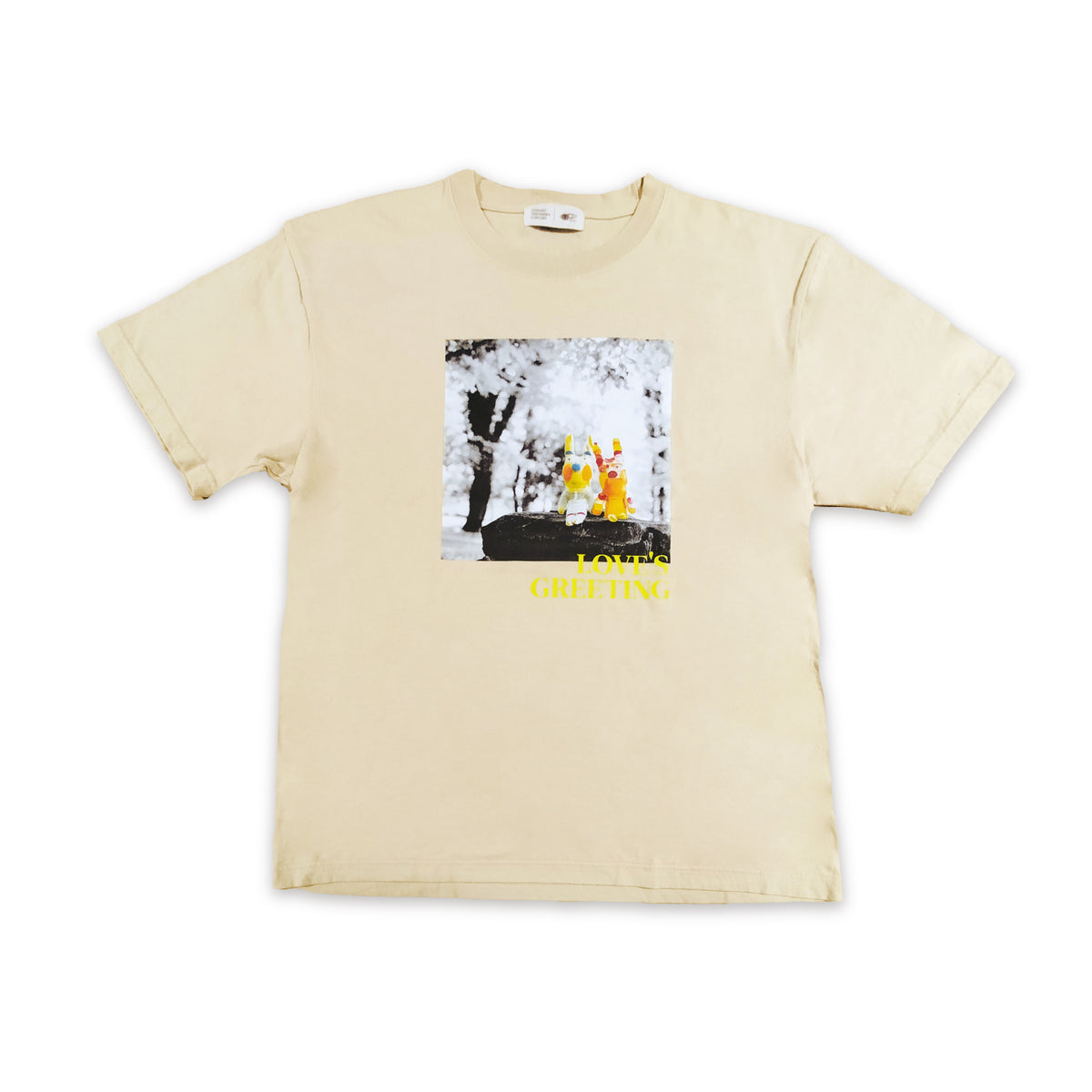 salsation★T shirt★サイズXS★ベージュ BEAMS 愛のあいさつ Tシャツ (サンドベージュ) – CHISAKO TAKASHIMA