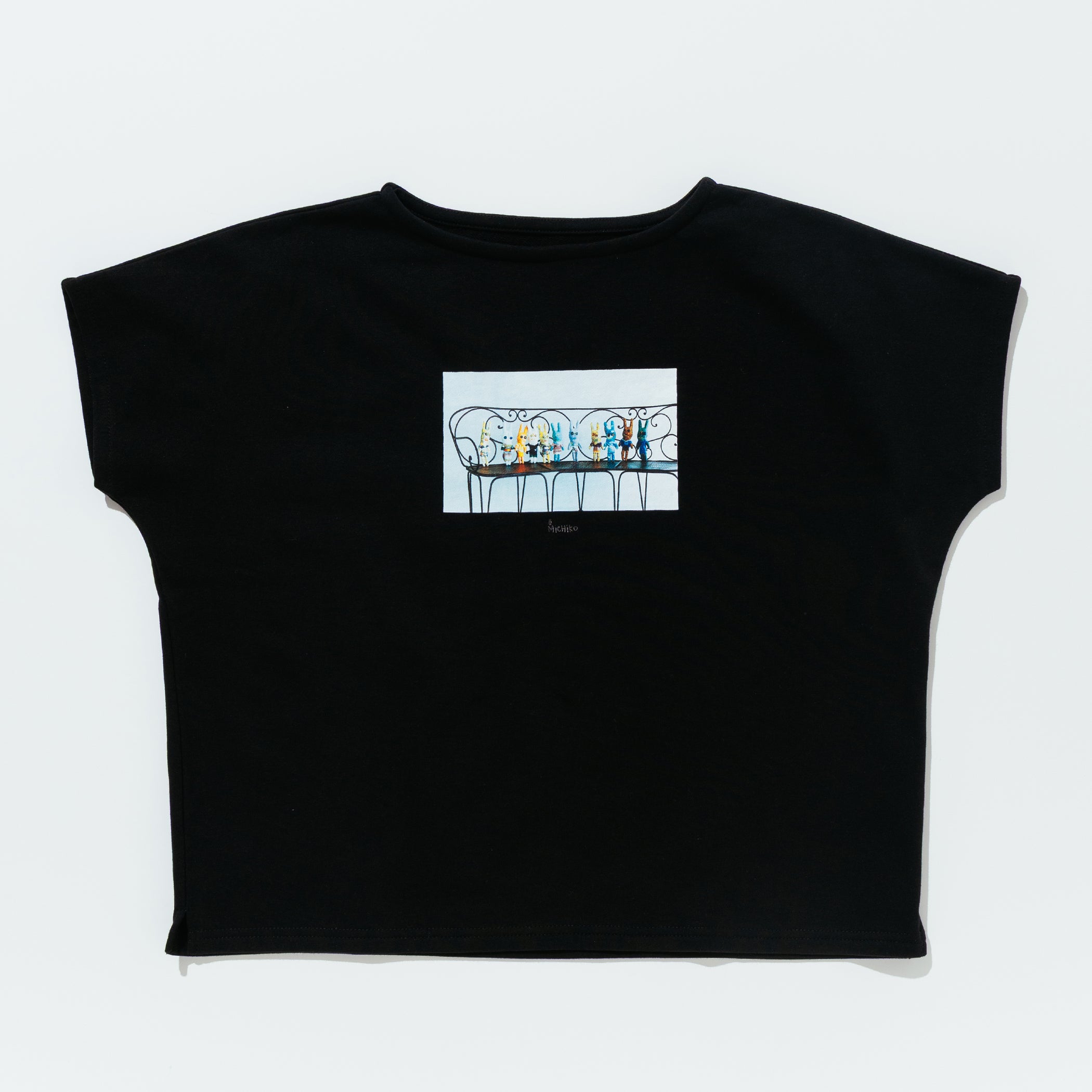 MiCHiKO with BEAMSフレンチスリーブTシャツ（BLACK） – CHISAKO