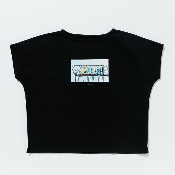 MiCHiKO with BEAMSフレンチスリーブTシャツ（BLACK） – CHISAKO